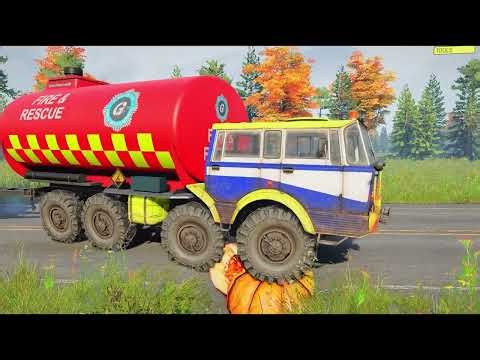 Snowrunner Mods Gameplay The Road is Muddy with Strong Water Currents and High Speeds #24