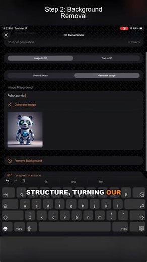 Text to 3D: Creating a Robot Panda in AR using Generative AI | Sapling App