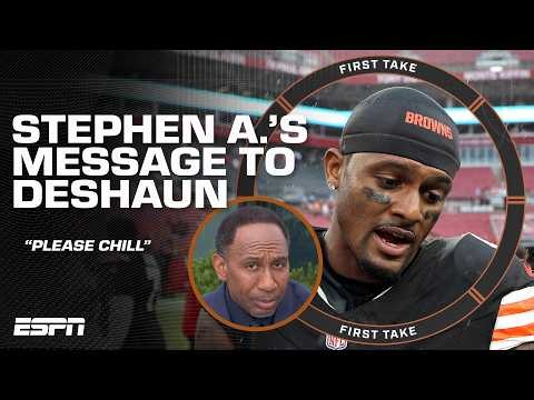 Stephen A. to Deshaun Watson: 'Please chill. You're in no position to talk. Please!' 😳 | First Take