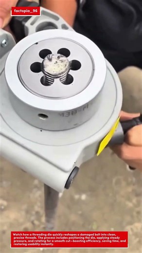 Cutting Perfect Threads in Seconds! Satisfying Metal Threading Process