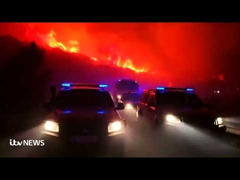 Apocalyptic scenes in Spain's Zaragoza region as 'biggest wildfire' rages