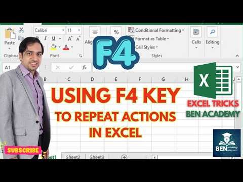 Use F4 to Instantly Repeat Actions in Excel | Save Time with This Simple Shortcut