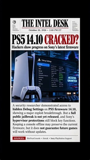 PS5 Firmware 14.10 HACKED? Gezine Reveals Major Jailbreak Breakthrough