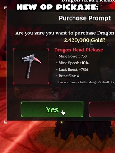 New Overpowered Pickaxe in The Forge #roblox #theforge