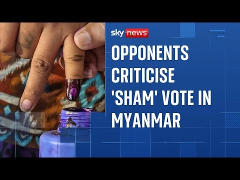 Myanmar's ruling junta says election will provide path to peace as polls open