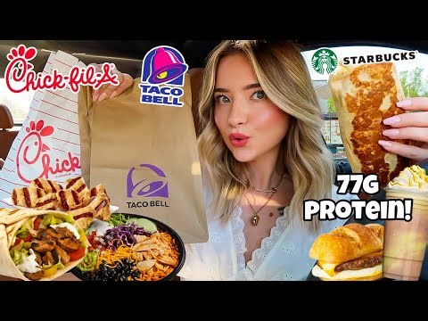 Eating Only HIGH PROTEIN FAST FOOD ORDERS for 24 HOURS!