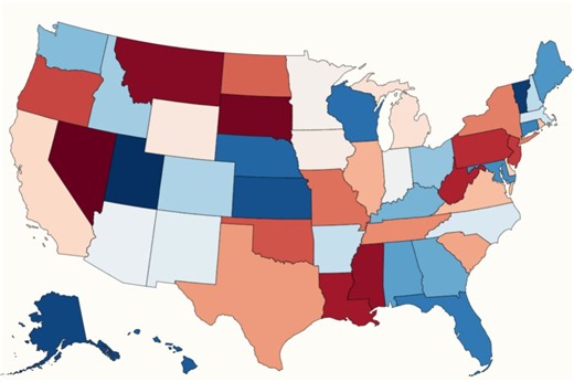 Map Reveals Most Gambling-Addicted States
