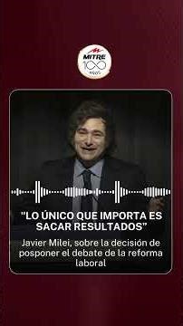 Javier Milei, sobre la decisión de posponer el debate de la reforma laboral