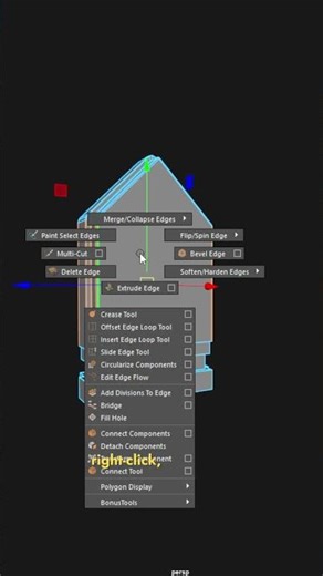 Maya Tip: Add Edge Loops on Triangle Geometry Easily #mayatutorial #modelingtips #shorts