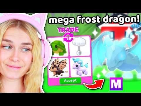 Trading For Mega Neon FROST DRAGON In Adopt Me
