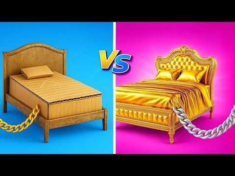 💵 安価 vs 億万長者 チャレンジ 📦 豪華 vs シンプル ドリームハウス by 123GO!