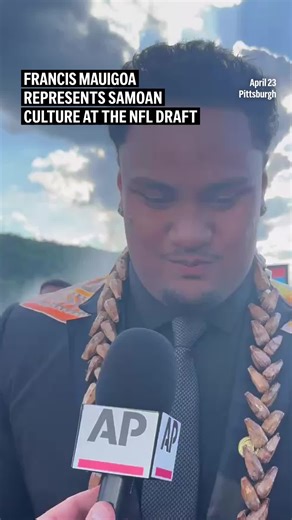 Francis Mauigoa is representing Samoan culture at the NFL Draft. #FrancisMauigoa #NFLDraft #Football #NFL