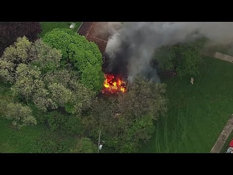 Chopper 7 shows crews battling house fire on Detroit's west side