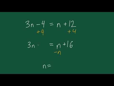 Learn Algebra - Video 14 - Solving Equations - 3 sample problems