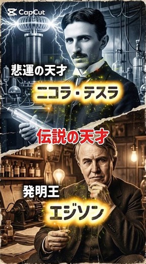 世紀の天才 ニコラ・テスラとエジソン #shorts #天才