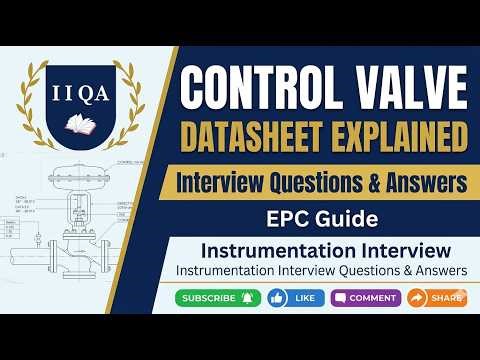 Control Valve Datasheet Explained | Interview Questions & Answers | EPC Guide #DETAIL_ENGINEERING
