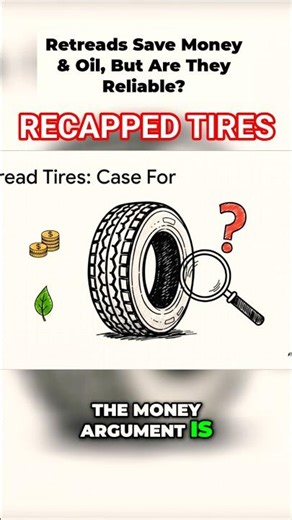 Retread Tires (Save Money & Go Green)!👍#tires #truckdriver #trucking