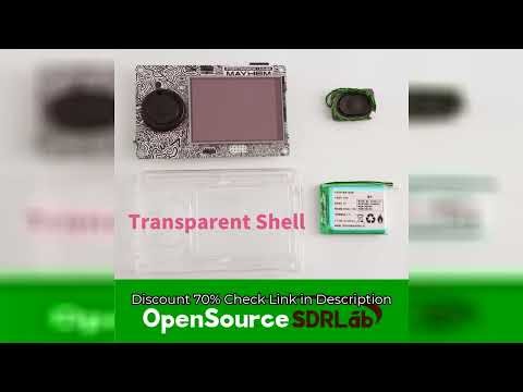 OpenSourceSDRLab Portapack H4M Spectrum Analyzer and Transparent Shell with speaker and 2500 mAh Lit