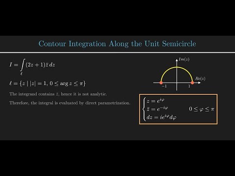Complex Integration: Semicircle Contour ∫ (2z + 1)z_bar dz | Direct Parametrization