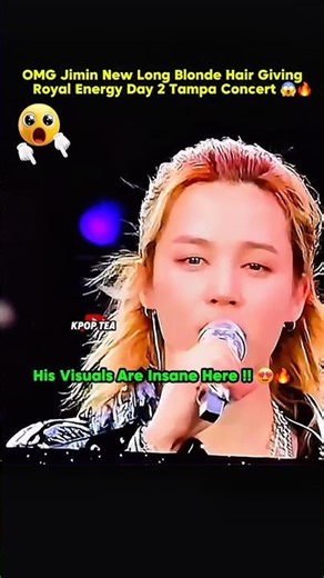 🔥Jimin Give Blonde Prince Vibes Day 2 tampa concert #bts#btsarmy#btsshorts#taehyung#jimin#jungkook