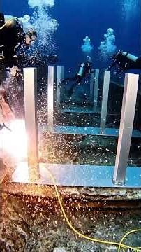 Building a Secret Underwater House Inside an Abandoned Ship 🌊 | Deep Sea Construction #shorts #asmr