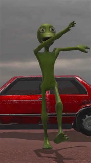 Funny Green Alien Dance 👺 - Dame Tu Cosita Viral Dance #dance #animation #alienremix #3danimation