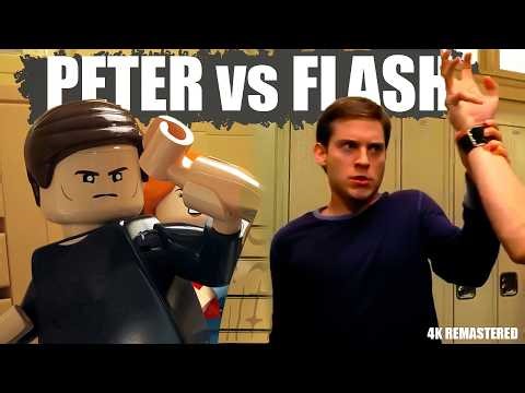 LEGO Spider-Man: Peter Parker vs Flash Fight Scene | 4K REMASTERED