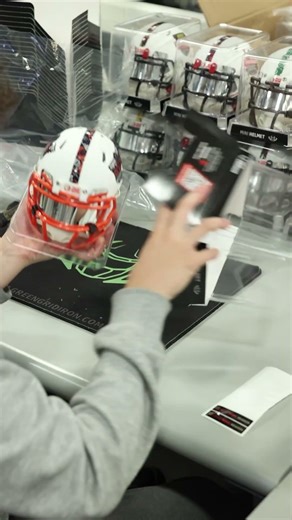 A look at our Mini Helmets we made for all of the Bowl Games! #vivabowlseason #football #ncaa #bowls