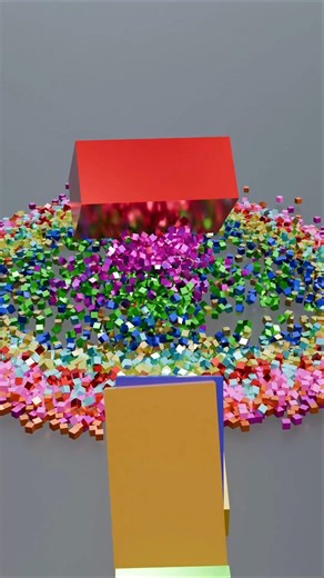 Ultimate Color Explosion! 😍 Satisfying Cube Crush #shorts #oddlysatisfying