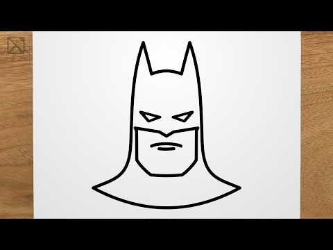 How to draw BATMAN (Justice League - DC Comics) step by step, EASY
