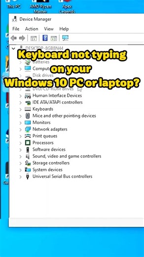 🎙️ Keyboard not typing on your Windows 10 PC or laptop | Fixed