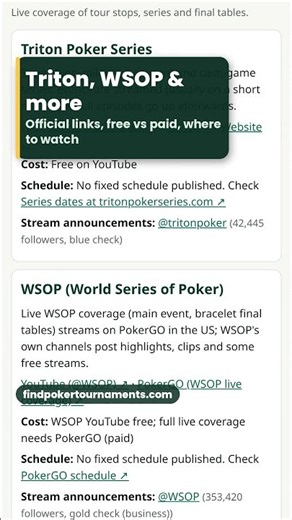 Where to Watch Live Poker Today (All in CT) #Shorts