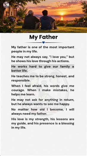 My Father ❤️ | English Reading, Speaking, and Listening Practice | #englishforbeginners #english