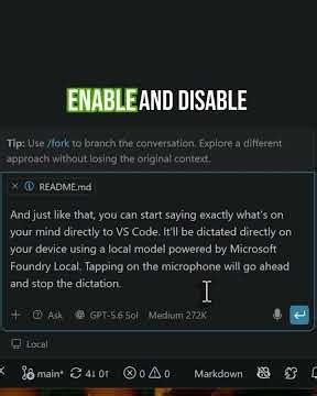 🗣️ Speak to VS Code with the new Voice Dictation integration #coding #vscode #voicedictation