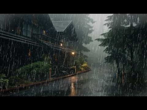 Rainforest Rain Sounds for Sleeping or Studying 🌧️ Intense Rainstorm for Deep Sleep & Relaxation