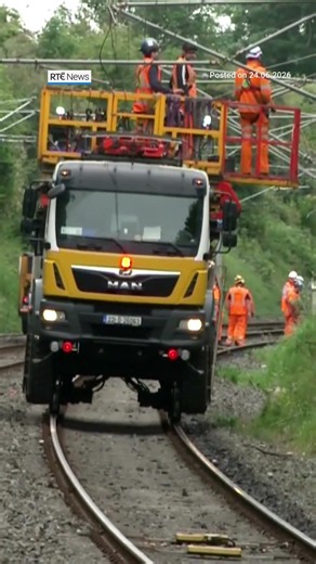 Repair works under way on northside overhead train lines #RTÉNews #transport #ireland