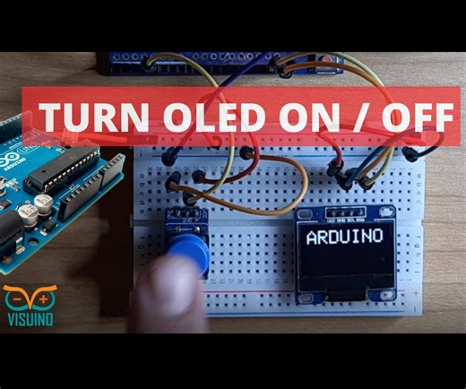 Turn OLED Display on and Off With a Push Button Using Arduino