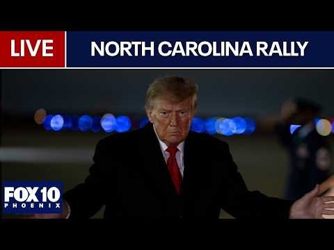 🔴LIVE: President Trump holds rally at Pitt-Greenville Airport in Greenville, NC | FOX 10 Phoenix