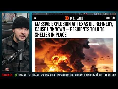 Texas Refinery EXPLODES SAME DAY As Trump Calls Off Strikes, Cyber War FEARS Grow | Tim Pool