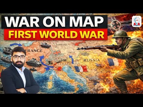 World War 1 Timeline on Map | Major Battles & Events Explained by Harshit Omer