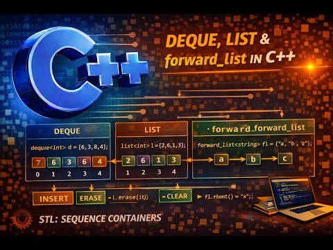 Video - C++ Sequence Containers: list, forward_list, deque
