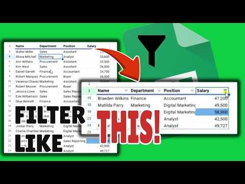 How to Use FILTERS in Google Sheets