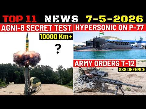 Indian Defence Updates : Agni-6 Secret Test,T-1 Shotgun Order,Brahmos-2 on P-77