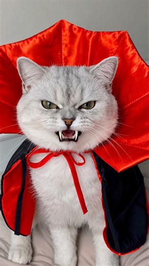 My cat Dracula🙀 Happy Halloween 🎃 #cat #cats #americe #halloween #dracula #halloweencostume