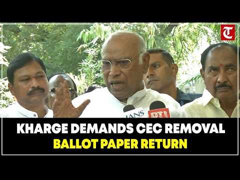 Kharge Seeks CEC Gyanesh Kumar’s Removal, Repeal of 2023 Law and Return to Ballot Papers