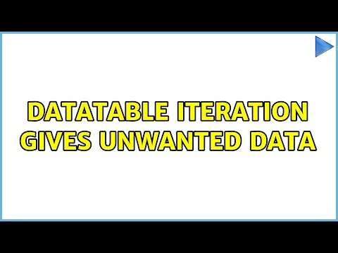 DataTable iteration gives unwanted data (2 Solutions!!)