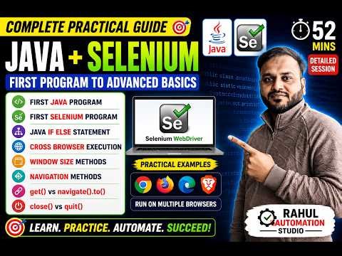 🚀 First Selenium Program with Java | Cross Browser & Navigation Methods