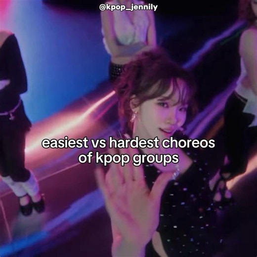 easiest vs hardest dances in groups ! #kpop #1million #blackpink