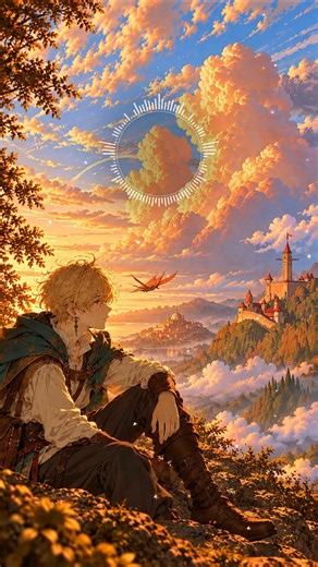 Beneath the Burning Clouds 🌅 Hurdy-Gurdy Medieval Fantasy Music | Castle on the Hill #shorts