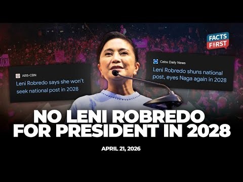 Leni Robredo shuts door on possible 2028 presidential run